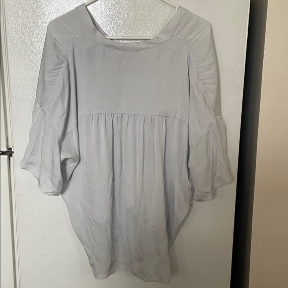 Vince Medium Silk‎ Light Gray/Light Blue Women's Blouse - Picture 6 of 6